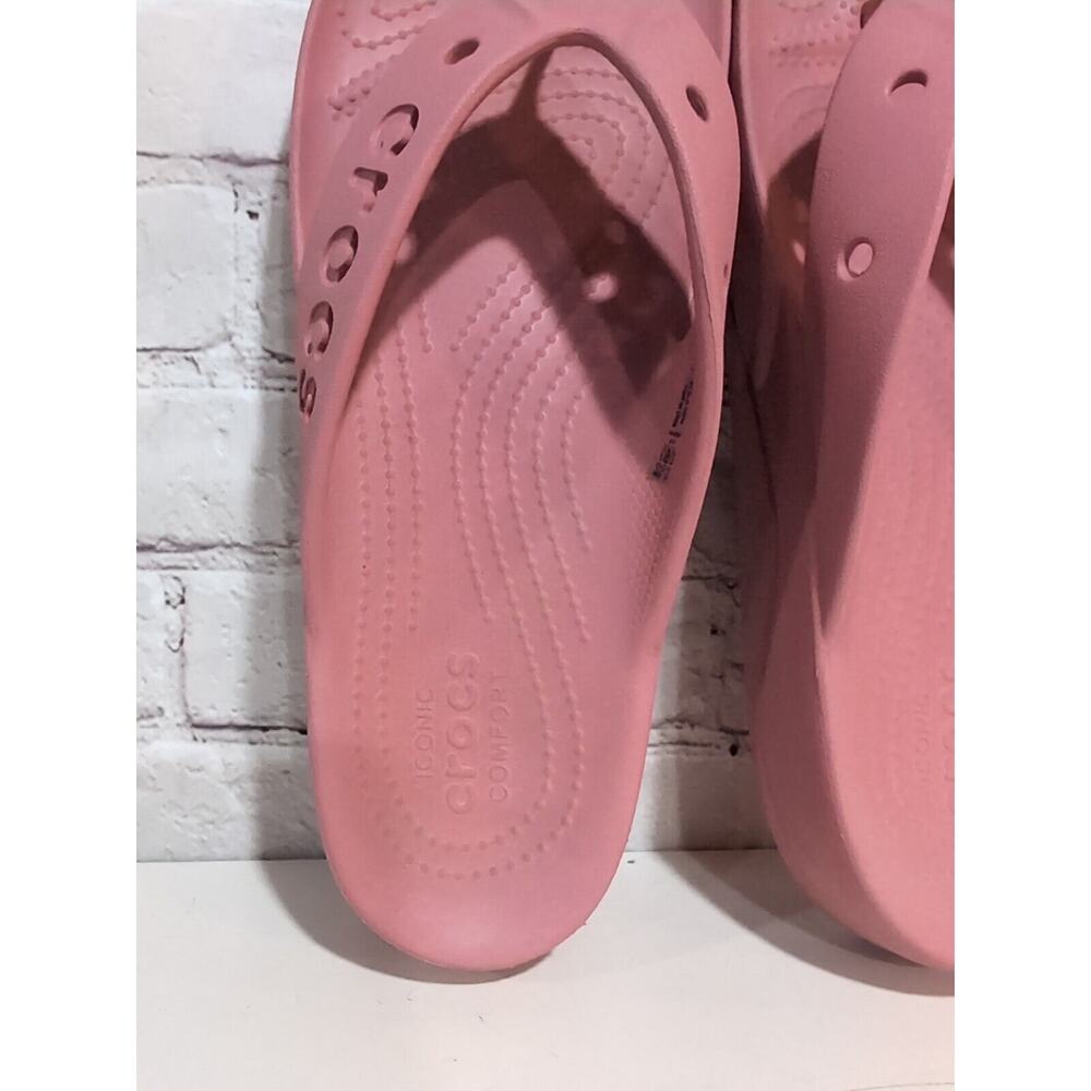 Crocs Baya Platform Flip Flop Thong Pink Rubber Women's 10 Excellent Condition - Picture 5 of 12